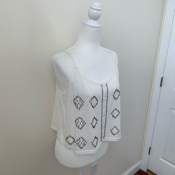 NWT Ark & Co Open Back Beaded Boho Tank Top - Picture 4 of 6